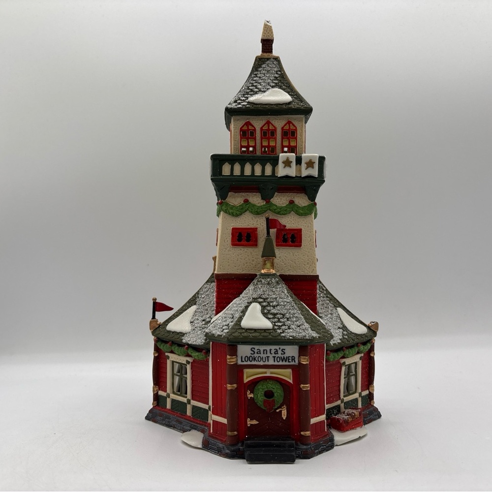 Department 56 1993 Vintage HVC North Pole‎ Series Santa’s Lookout Tower 5629-4